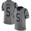 Nike Rams #5 Jalen Ramsey Gray Stitched NFL Limited Inverted Legend Jersey