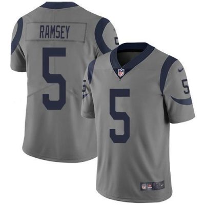 Nike Rams #5 Jalen Ramsey Gray Stitched NFL Limited Inverted Legend Jersey