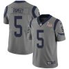 Nike Rams #5 Jalen Ramsey Gray Super Bowl LVI Patch Stitched NFL Limited Inverted Legend Jersey