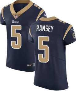 Nike Rams #5 Jalen Ramsey Navy Blue Team Color Stitched NFL Vapor Untouchable Elite Jersey