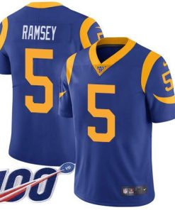 Nike Rams #5 Jalen Ramsey Royal Blue Alternate Stitched NFL 100th Season Vapor Limited Jersey