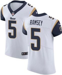 Nike Rams #5 Jalen Ramsey White Stitched NFL Vapor Untouchable Elite Jersey