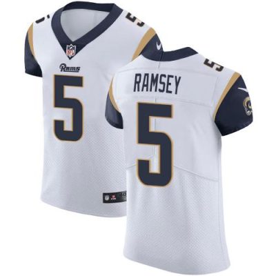 Nike Rams #5 Jalen Ramsey White Stitched NFL Vapor Untouchable Elite Jersey