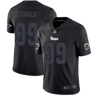 Nike Rams #99 Aaron Donald Black Stitched NFL Limited Rush Impact Jersey
