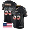 Nike Rams #99 Aaron Donald Black Stitched NFL Limited Rush USA Flag Jersey