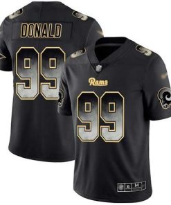 Nike Rams #99 Aaron Donald Black Stitched NFL Vapor Untouchable Limited Smoke Fashion Jersey