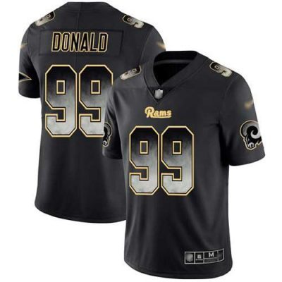 Nike Rams #99 Aaron Donald Black Stitched NFL Vapor Untouchable Limited Smoke Fashion Jersey