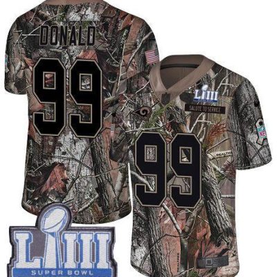 Nike Rams #99 Aaron Donald Camo Super Bowl LIII Bound Stitched NFL Limited Rush Realtree Jersey