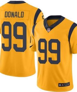 Nike Rams #99 Aaron Donald Gold Stitched NFL Limited Rush Jersey