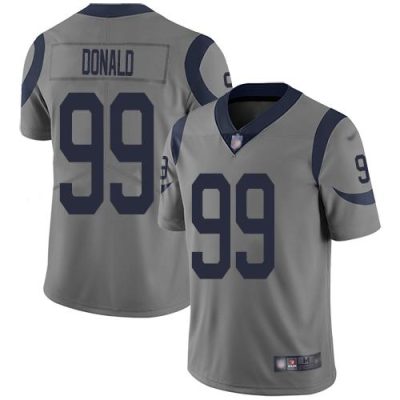 Nike Rams #99 Aaron Donald Gray Stitched NFL Limited Inverted Legend Jersey