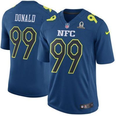 Nike Rams #99 Aaron Donald Navy Stitched NFL Game NFC 2017 Pro Bowl Jersey