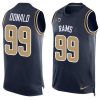 Nike Rams #99 Aaron Donald Navy Blue Team Color Stitched NFL Limited Tank Top Jersey