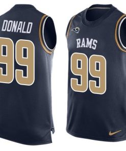 Nike Rams #99 Aaron Donald Navy Blue Team Color Stitched NFL Limited Tank Top Jersey