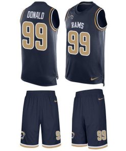 Nike Rams #99 Aaron Donald Navy Blue Team Color Stitched NFL Limited Tank Top Suit Jersey
