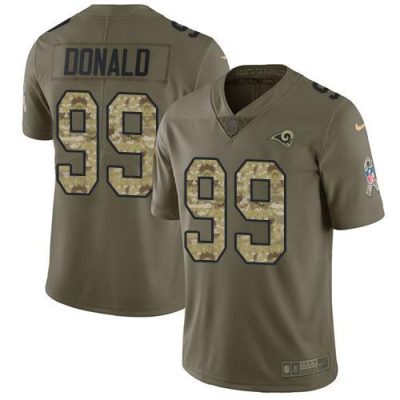 Nike Rams #99 Aaron Donald Olive/Camo Stitched NFL Limited 2017 Salute To Service Jersey