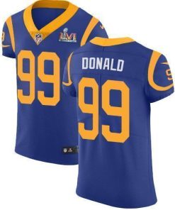 Nike Rams #99 Aaron Donald Royal Blue Alternate Super Bowl LVI Patch Stitched NFL Vapor Untouchable Elite Jersey