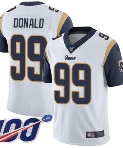Nike Rams #99 Aaron Donald White Stitched NFL 100th Season Vapor Limited Jersey