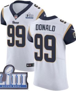 Nike Rams #99 Aaron Donald White Super Bowl LIII Bound Stitched NFL Vapor Untouchable Elite Jersey