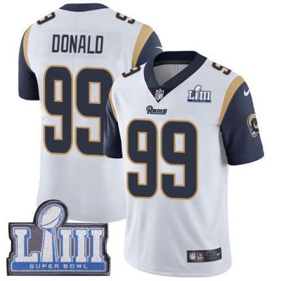 Nike Rams #99 Aaron Donald White Super Bowl LIII Bound Stitched NFL Vapor Untouchable Limited Jersey