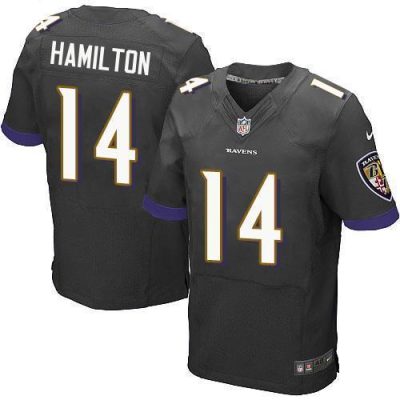 Nike Ravens #14 Kyle Hamilton Black Alternate Stitched NFL New Elite Jersey