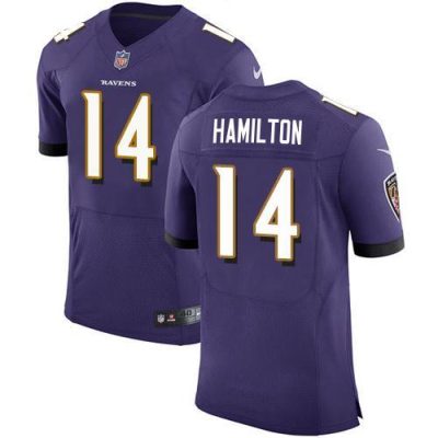 Nike Ravens #14 Kyle Hamilton Purple Team Color Stitched NFL Vapor Untouchable Elite Jersey