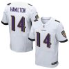 Nike Ravens #14 Kyle Hamilton White Stitched NFL New Elite Jersey