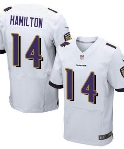 Nike Ravens #14 Kyle Hamilton White Stitched NFL New Elite Jersey