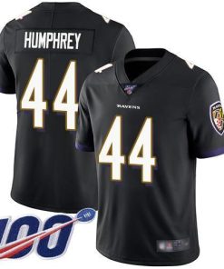 Nike Ravens #44 Marlon Humphrey Black Alternate Stitched NFL 100th Season Vapor Limited Jersey