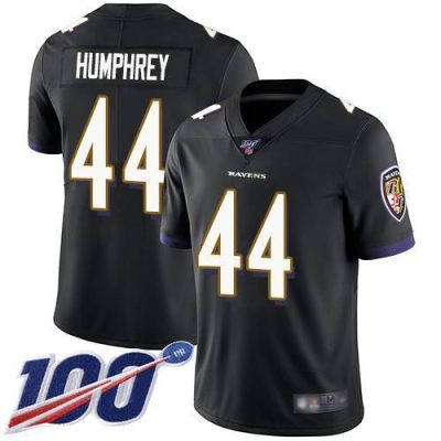 Nike Ravens #44 Marlon Humphrey Black Alternate Stitched NFL 100th Season Vapor Limited Jersey
