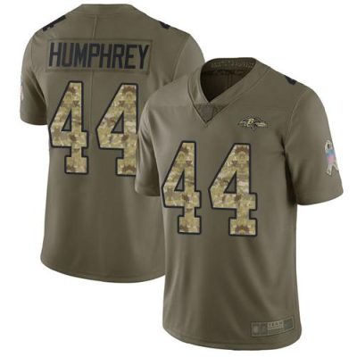 Nike Ravens #44 Marlon Humphrey Olive/Camo Stitched NFL Limited 2017 Salute To Service Jersey