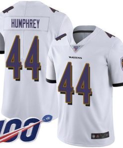 Nike Ravens #44 Marlon Humphrey White Stitched NFL 100th Season Vapor Limited Jersey