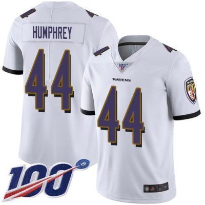 Nike Ravens #44 Marlon Humphrey White Stitched NFL 100th Season Vapor Limited Jersey