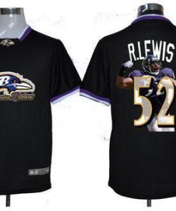 Nike Ravens #52 Ray Lewis Black NFL Game All Star Fashion Jersey
