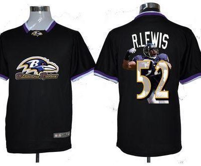 Nike Ravens #52 Ray Lewis Black NFL Game All Star Fashion Jersey