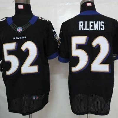 Nike Ravens #52 Ray Lewis Black Alternate Stitched NFL Elite Jersey