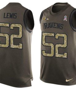Nike Ravens #52 Ray Lewis Green Stitched NFL Limited Salute To Service Tank Top Jersey