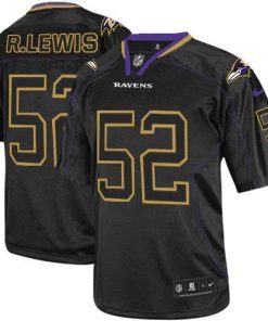 Nike Ravens #52 Ray Lewis Lights Out Black Stitched NFL Elite Jersey
