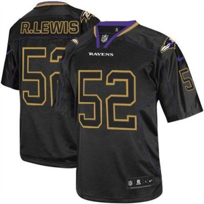 Nike Ravens #52 Ray Lewis Lights Out Black Stitched NFL Elite Jersey