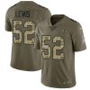 Nike Ravens #52 Ray Lewis Olive/Camo Stitched NFL Limited 2017 Salute To Service Jersey