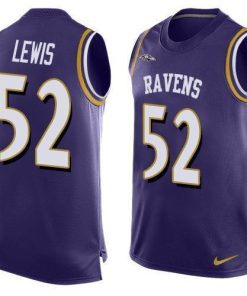 Nike Ravens #52 Ray Lewis Purple Team Color Stitched NFL Limited Tank Top Jersey
