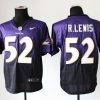 Nike Ravens #52 Ray Lewis Purple/Black Stitched NFL Elite Fadeaway Fashion Jersey