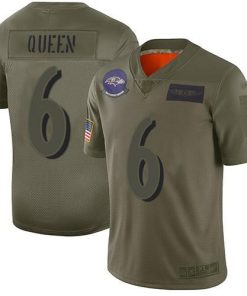 Nike Ravens #6 Patrick Queen Camo Stitched NFL Limited 2019 Salute To Service Jersey