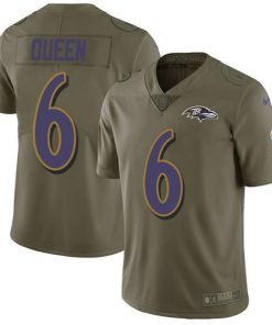 Nike Ravens #6 Patrick Queen Olive Stitched NFL Limited 2017 Salute To Service Jersey