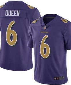 Nike Ravens #6 Patrick Queen Purple Stitched NFL Limited Rush Jersey