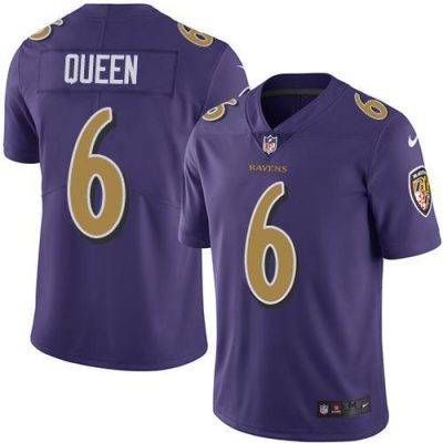 Nike Ravens #6 Patrick Queen Purple Stitched NFL Limited Rush Jersey