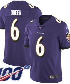 Nike Ravens #6 Patrick Queen Purple Team Color Stitched NFL 100th Season Vapor Untouchable Limited Jersey
