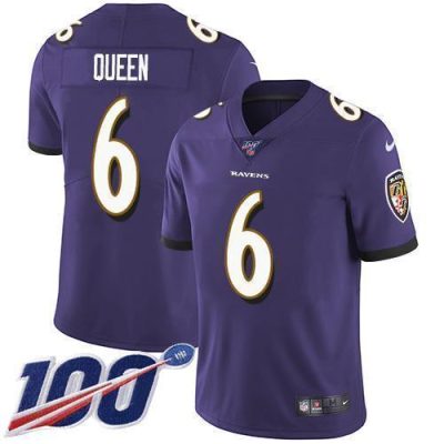 Nike Ravens #6 Patrick Queen Purple Team Color Stitched NFL 100th Season Vapor Untouchable Limited Jersey