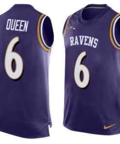Nike Ravens #6 Patrick Queen Purple Team Color Stitched NFL Limited Tank Top Jersey