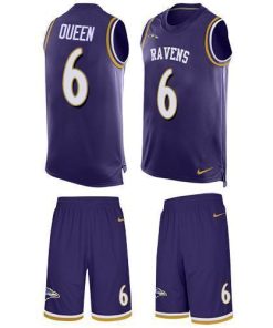 Nike Ravens #6 Patrick Queen Purple Team Color Stitched NFL Limited Tank Top Suit Jersey