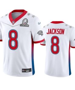 Nike Ravens #8 Lamar Jackson NFL 2022 AFC Pro Bowl Game Jersey White